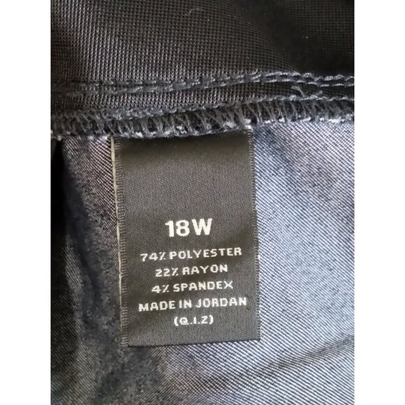 Investments II Womens Stretch Pants With Elastic Sides Size 18W Casual Navy - Picture 7 of 7